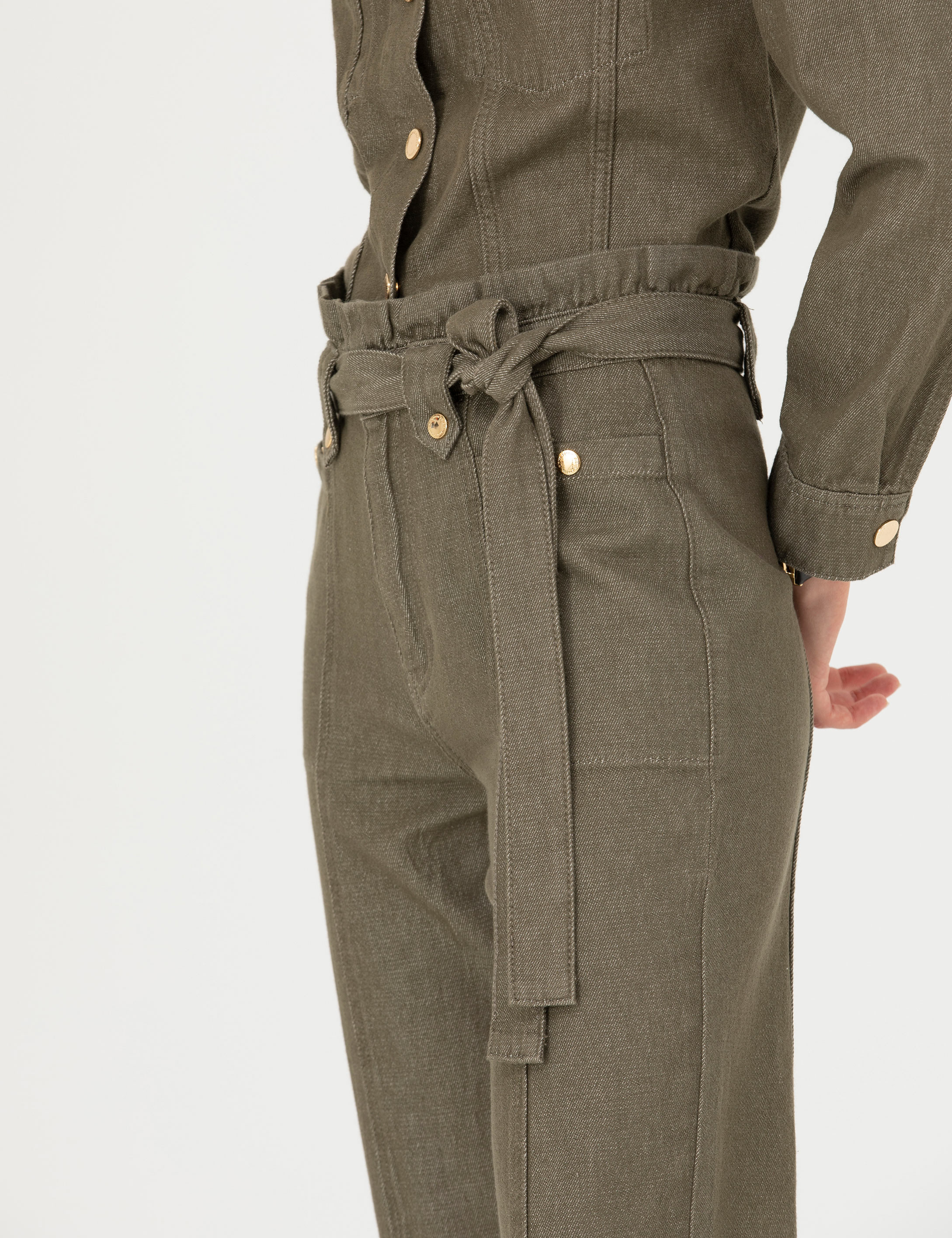 Kahverengi Carrot Fit Kanvas Pantolon - Image 6