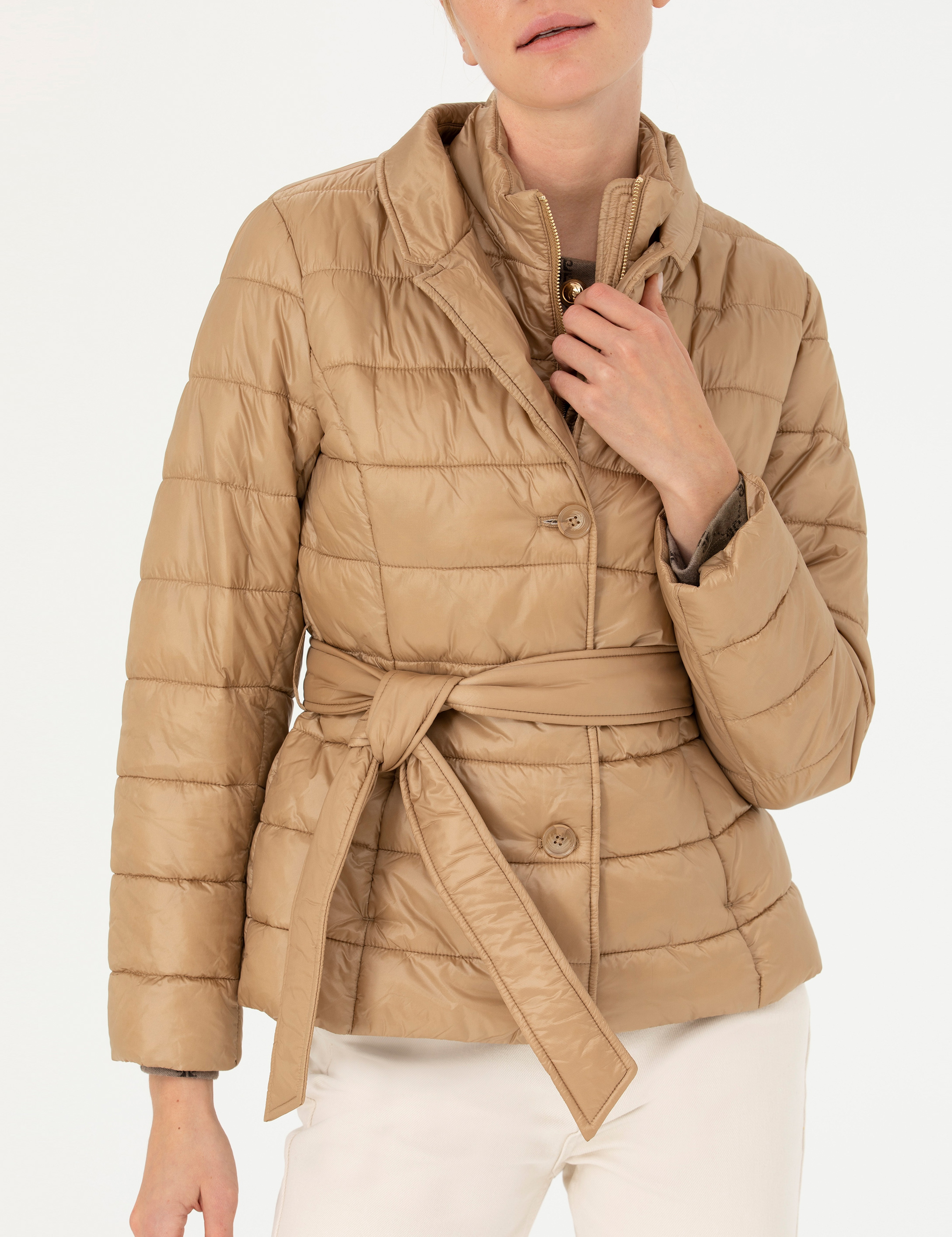 Bej Slim Fit Mont - Image 6