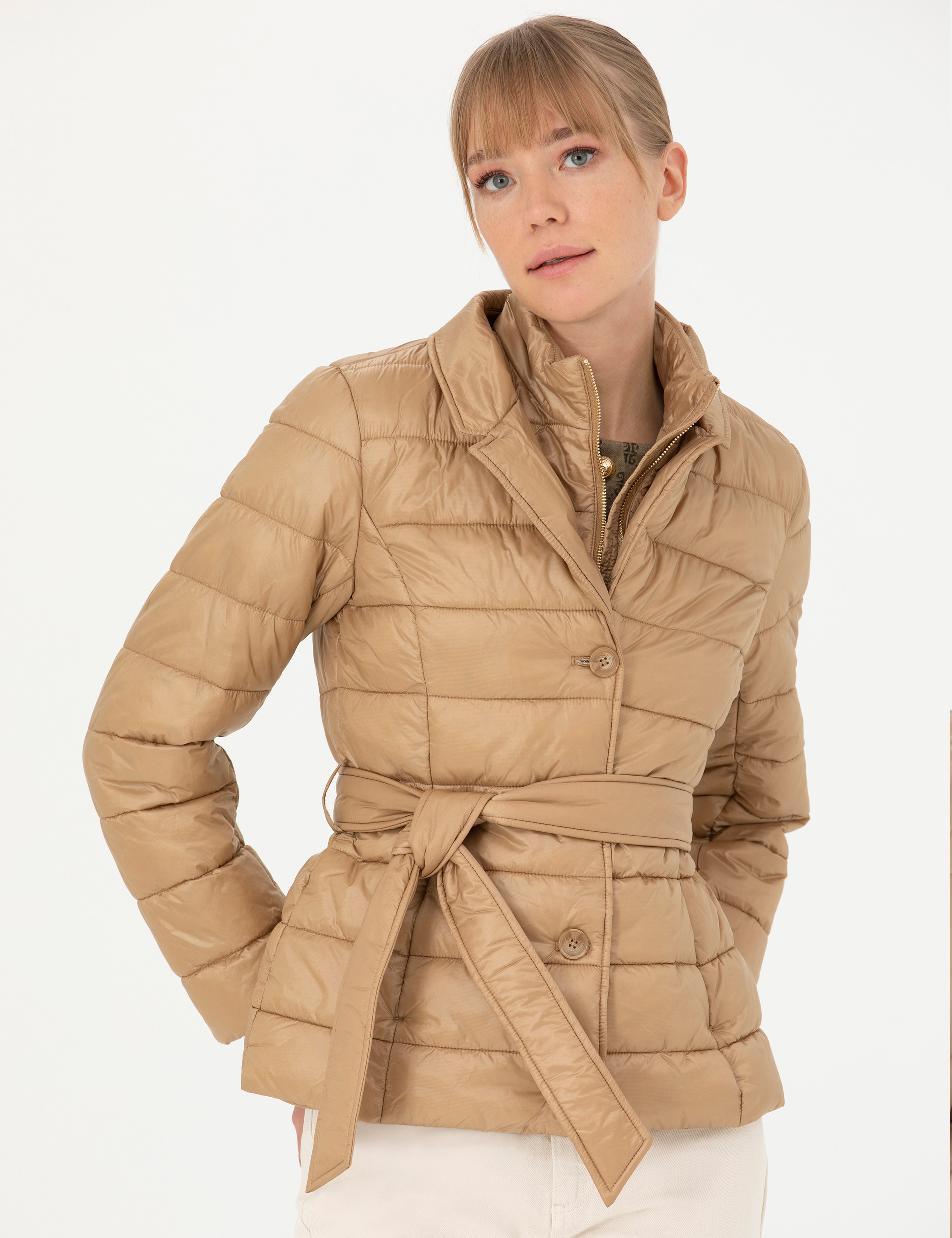 Bej Slim Fit Mont - Image 3