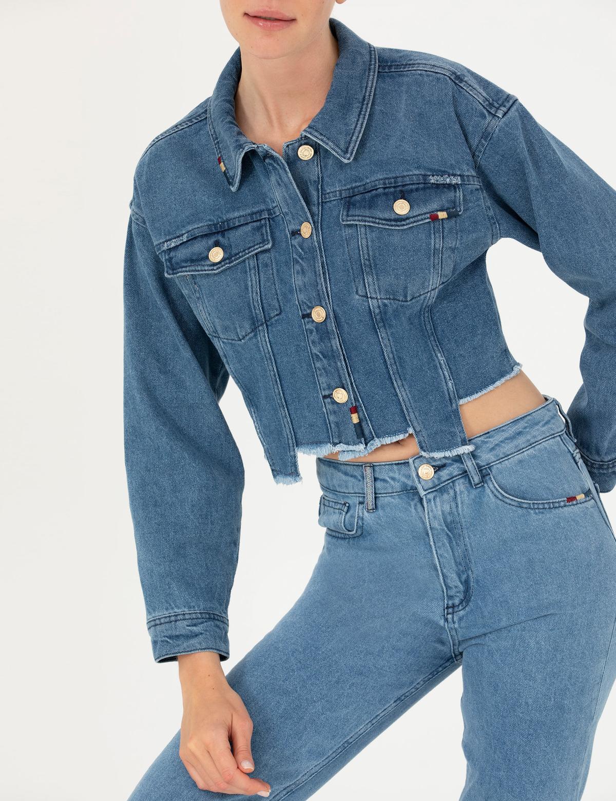 Saks Comfort Fit Jean Ceket - 50273776021