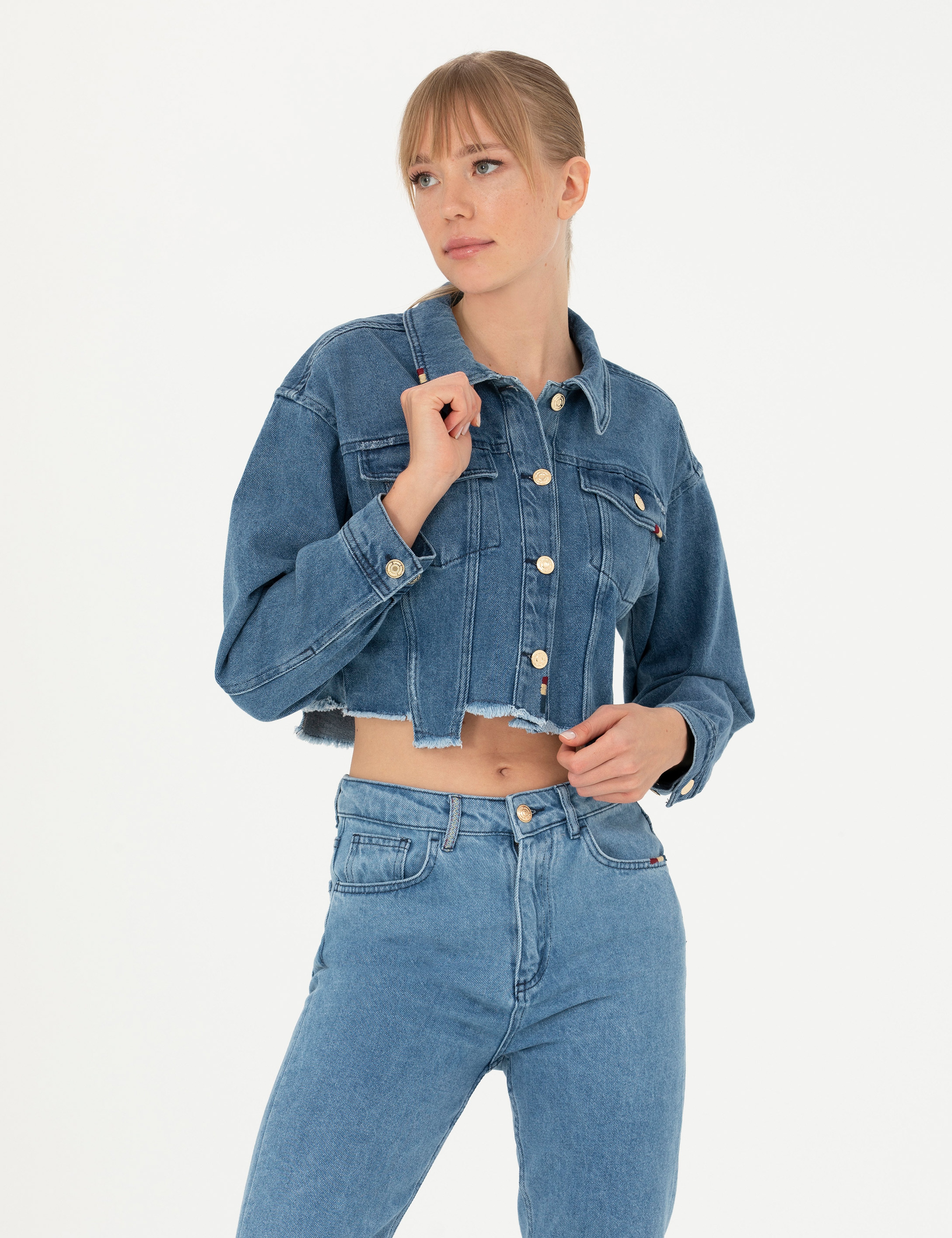 Saks Comfort Fit Jean Ceket - Image 3