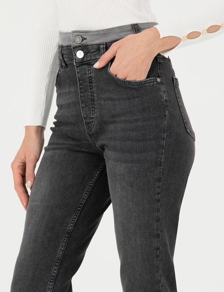 Antrasit Mom High Waist Fit Jean Pantolon - 50279059001