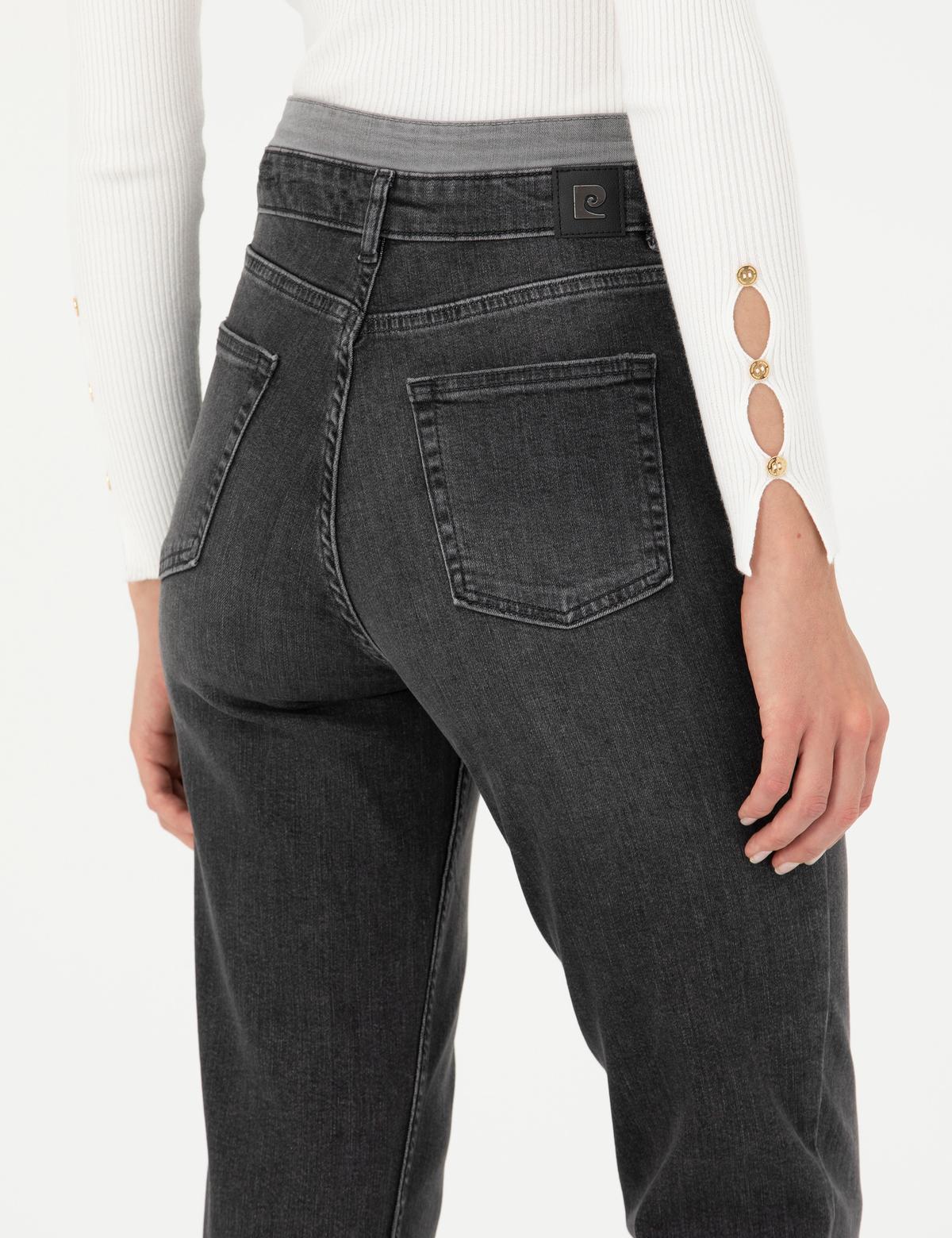 Antrasit Mom High Waist Fit Jean Pantolon - 50279059001