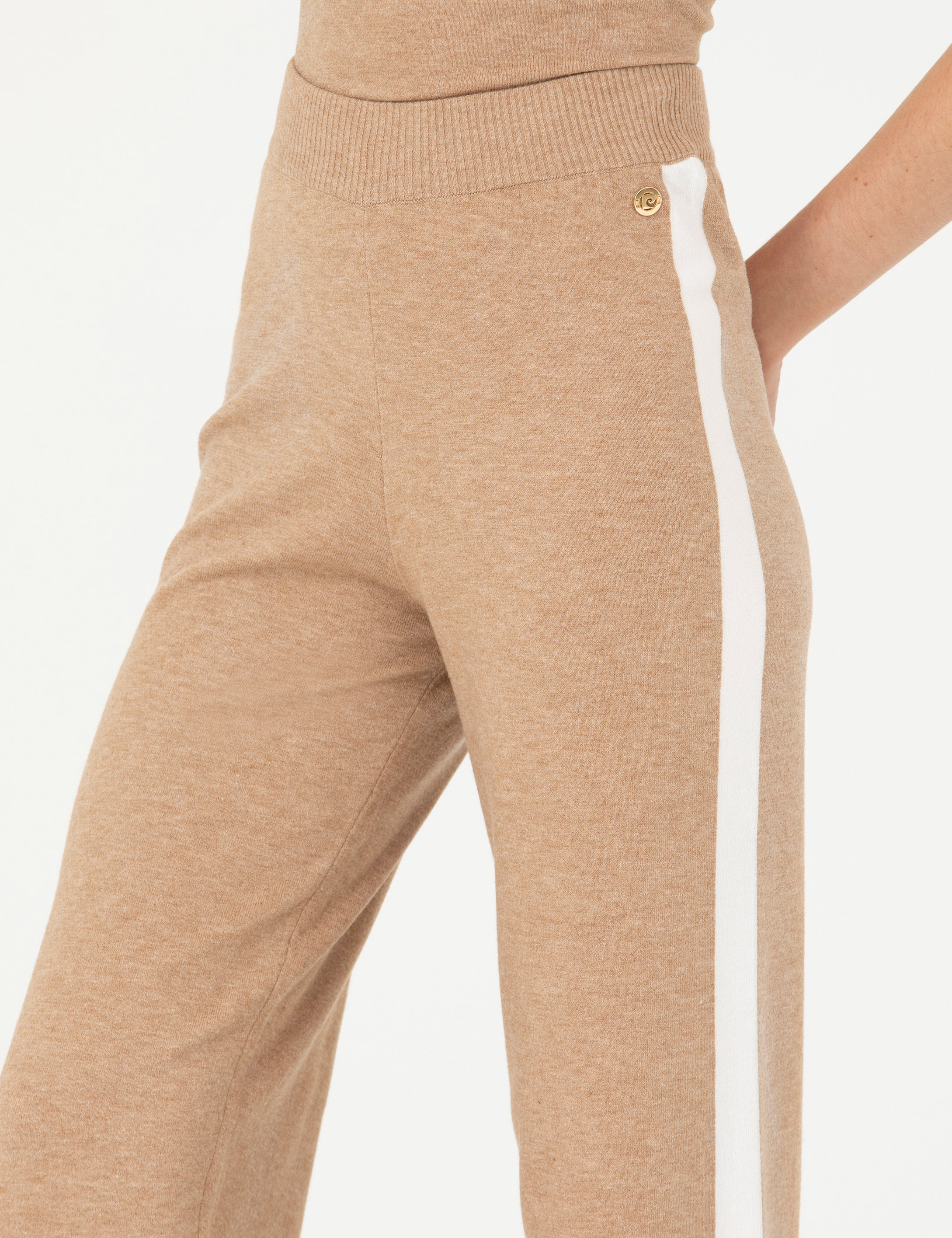 Pierre Cardin Bej Loose Fit Triko Pantolon görsel 6