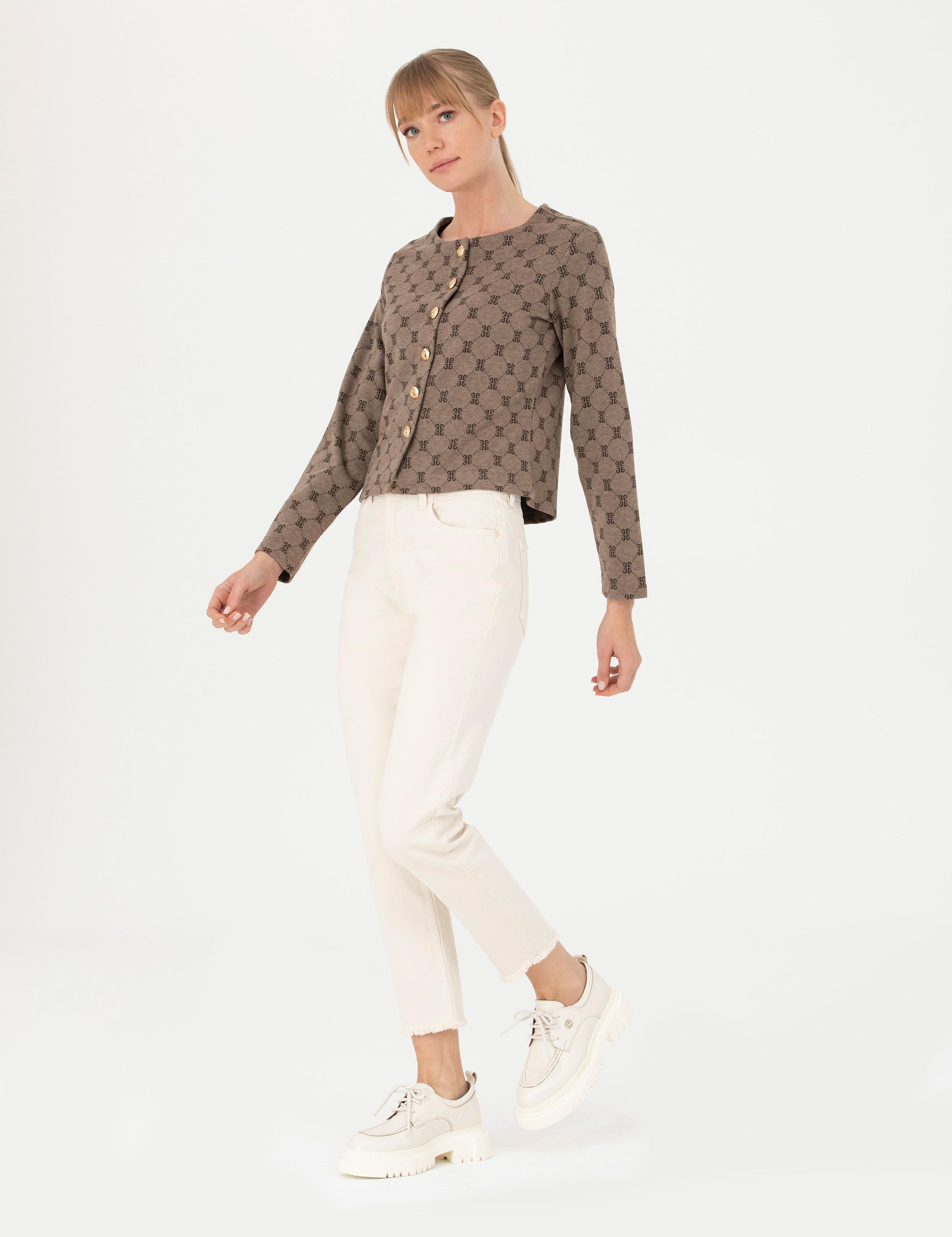 Krem Mom Fit Jean Pantolon