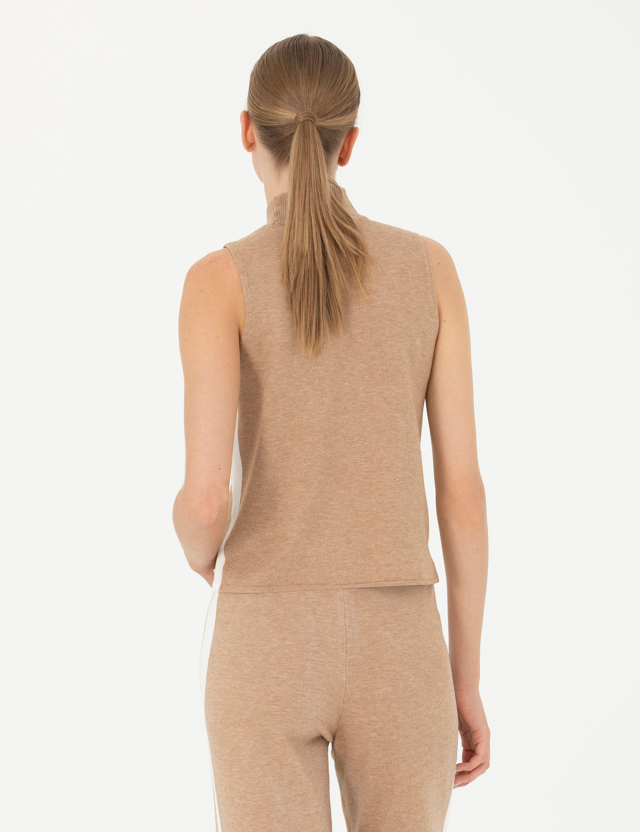 Pierre Cardin Bej Slim Fit Balıkçı Yaka Kazak görsel 5