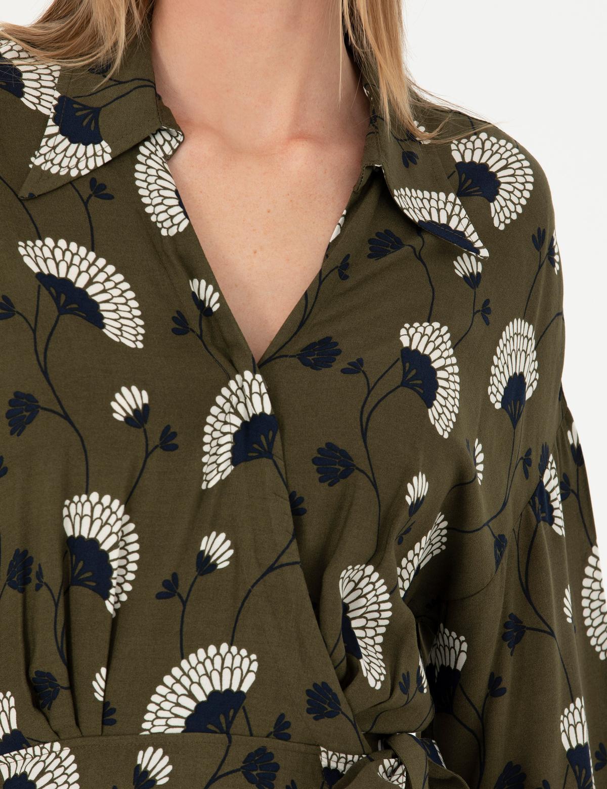 Kahverengi Comfort Fit Dokuma Elbise - 50272967019