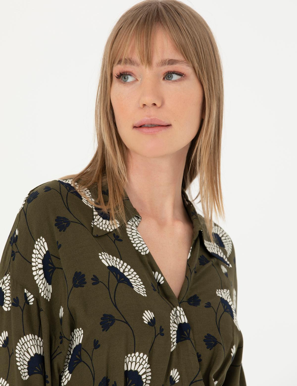 Kahverengi Comfort Fit Dokuma Elbise - 50272967019