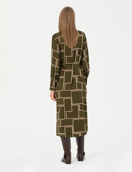 Kahverengi Comfort Fit Dokuma Elbise - 50280159001