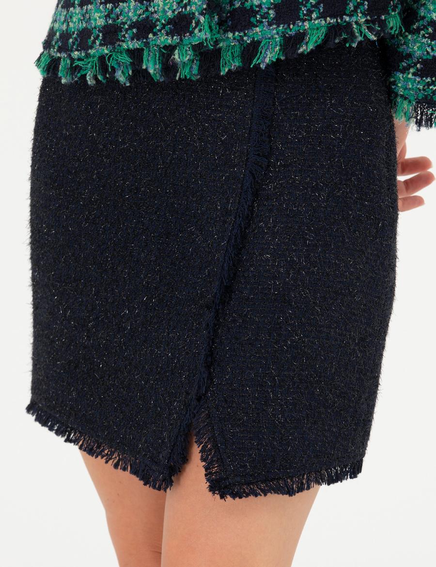 Lacivert A Kesim Tüvit Etek