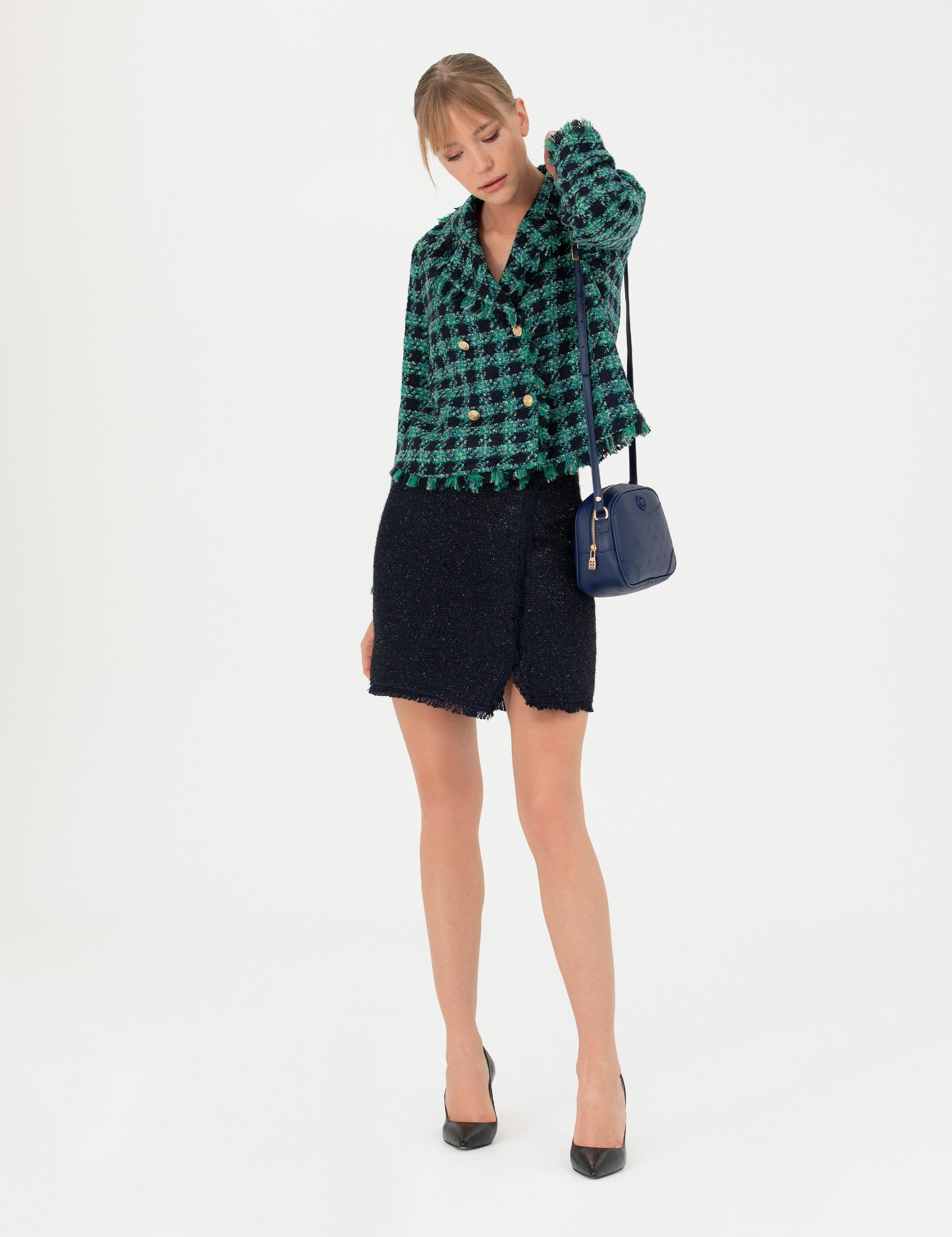 Lacivert A Kesim Tüvit Etek