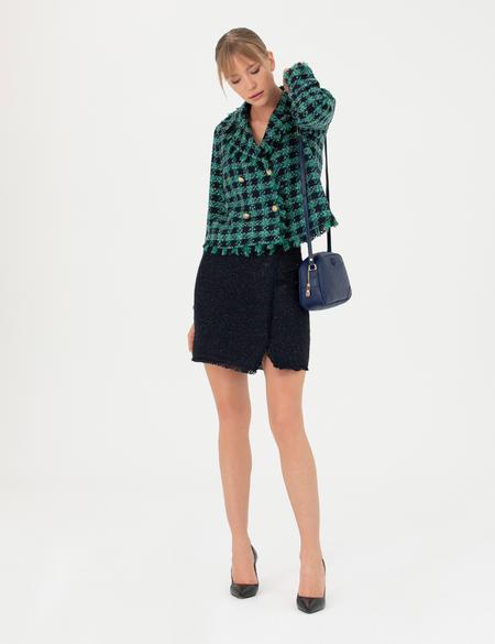 Lacivert A Kesim Tüvit Etek - 50273121007