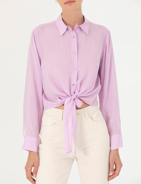 Lila Regular Fit Uzun Kollu Gömlek - 50262539039