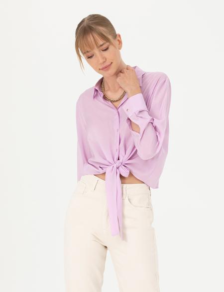 Lila Regular Fit Uzun Kollu Gömlek - 50262539039
