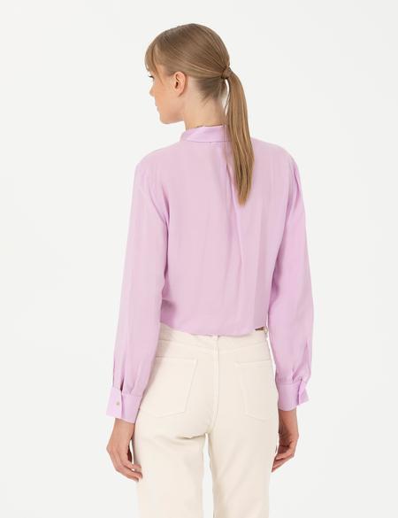 Lila Regular Fit Uzun Kollu Gömlek - 50262539039