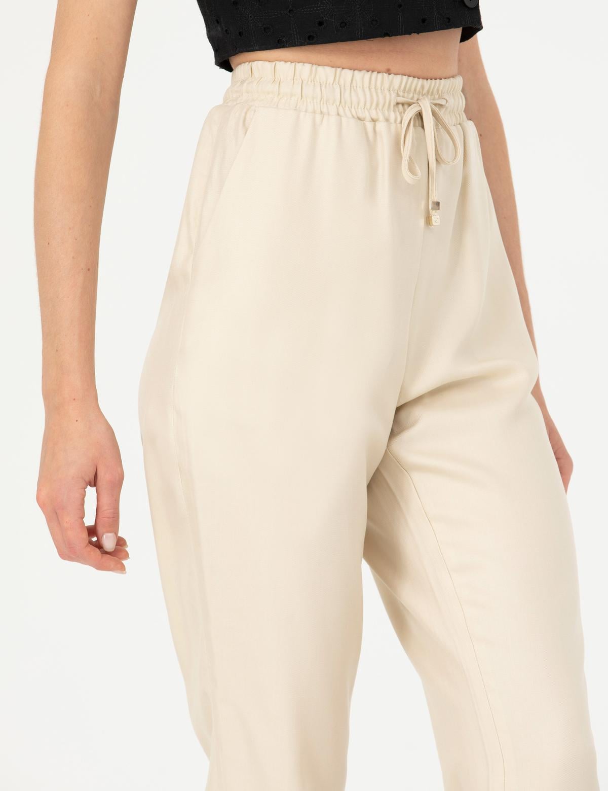 Krem Kumaş Pantolon - 50262602021