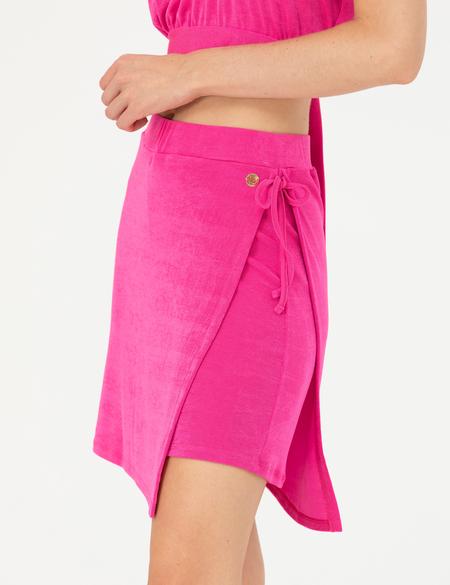Fuşya A Kesim Örme Etek - 50263106065