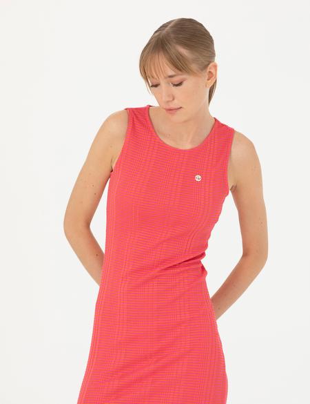 Fuşya Slim Fit Örme Elbise - 50267357005