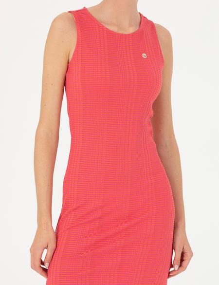 Fuşya Slim Fit Örme Elbise - 50267357005