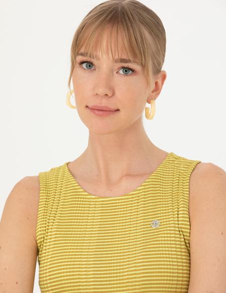 Yeşil Slim Fit Örme Elbise - 50267357020