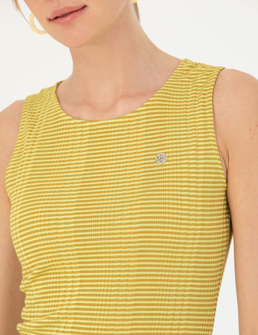 Yeşil Slim Fit Örme Elbise