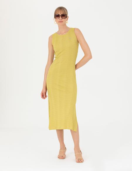 Yeşil Slim Fit Örme Elbise - 50267357020