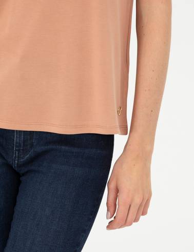 Camel Regular Fit Basic Tişört