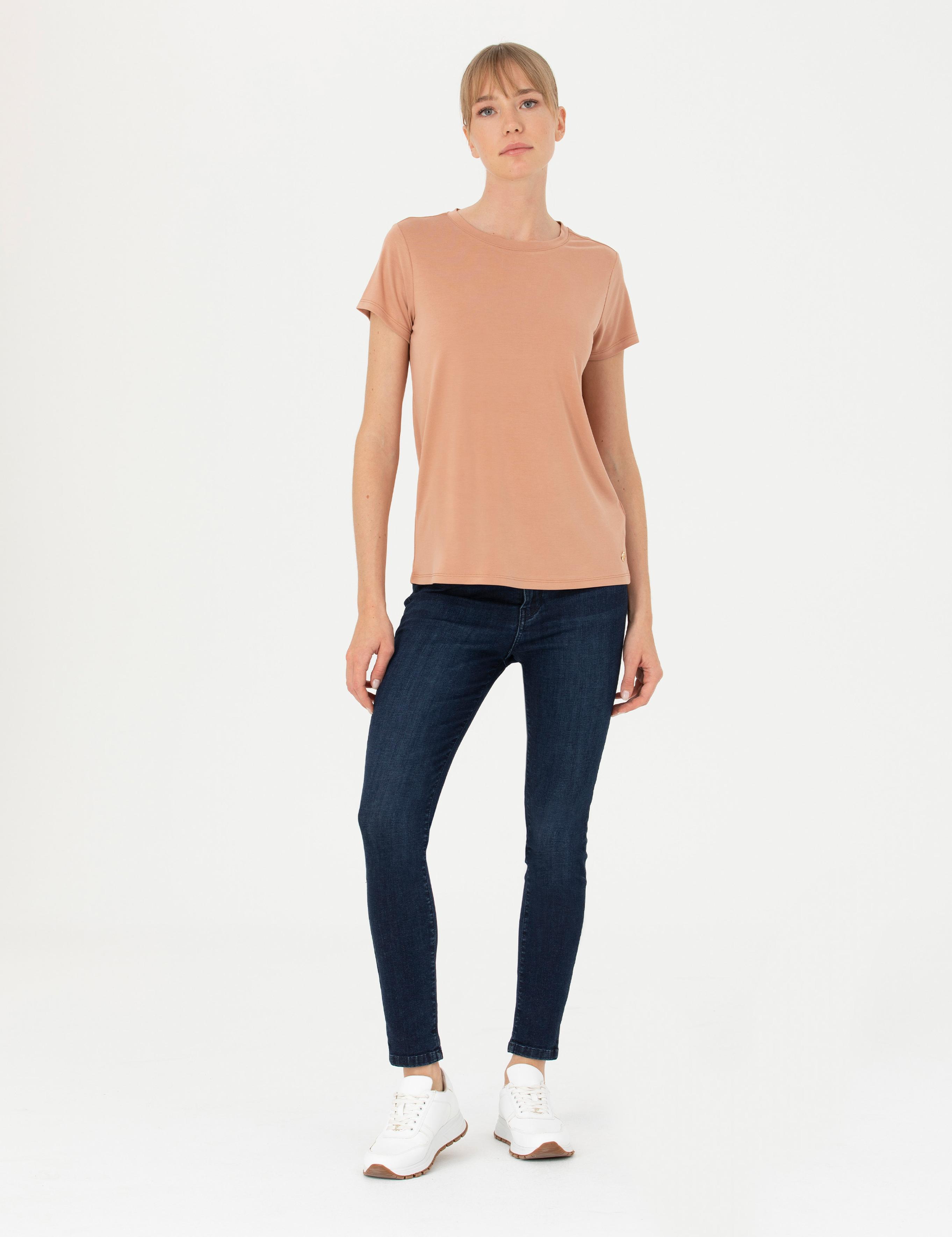 Kahverengi Regular Fit Basic Tişört