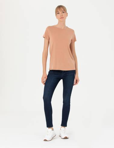 Camel Regular Fit Basic Tişört