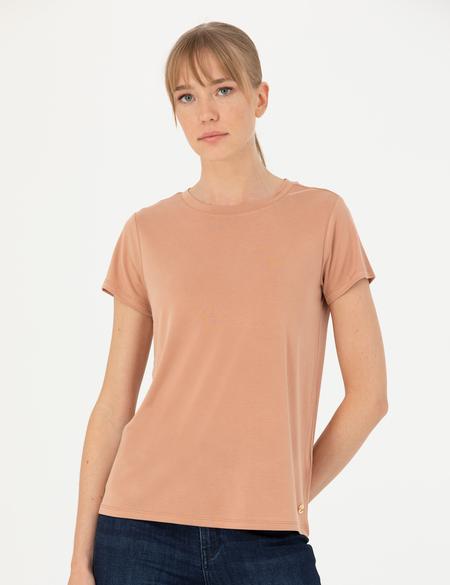 Kahverengi Regular Fit Basic Tişört - 50269344015