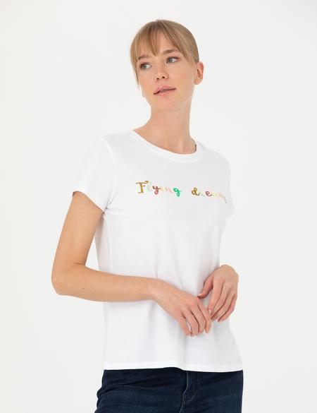 Beyaz Comfort Fit Tişört - 50269796001