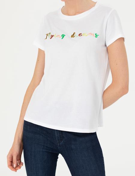 Beyaz Comfort Fit Tişört - 50269796001