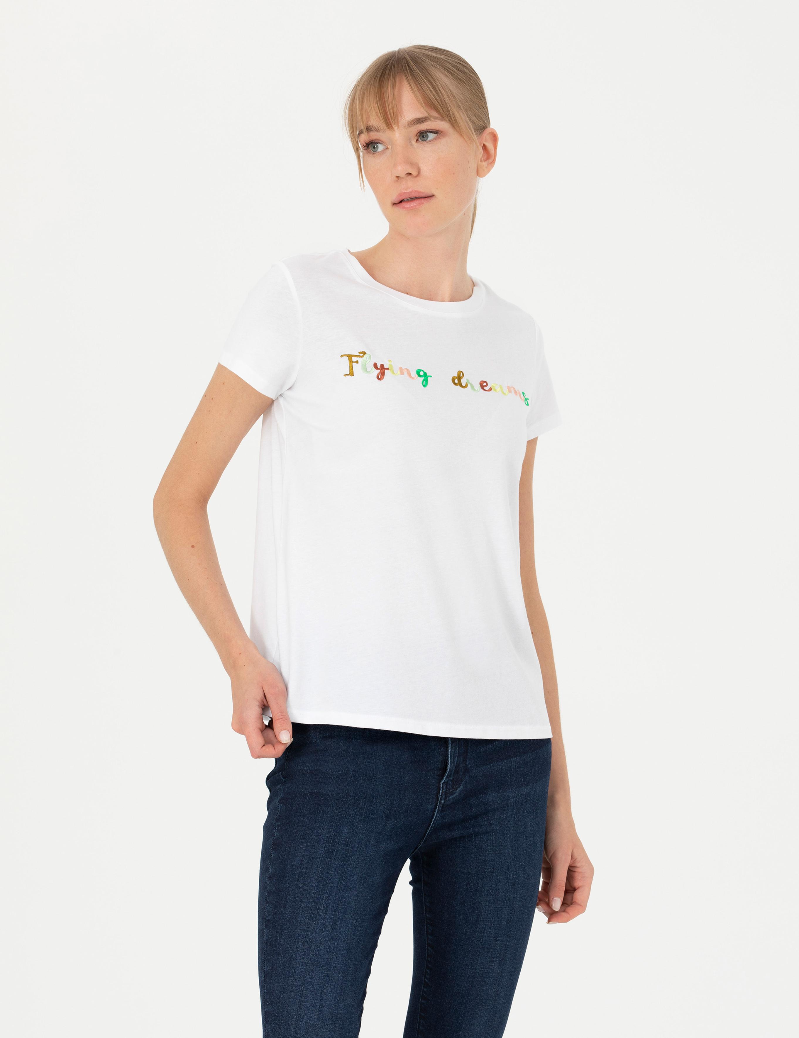 Beyaz Comfort Fit Tişört