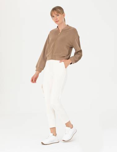 Krem Regular Fit Eşofman Altı