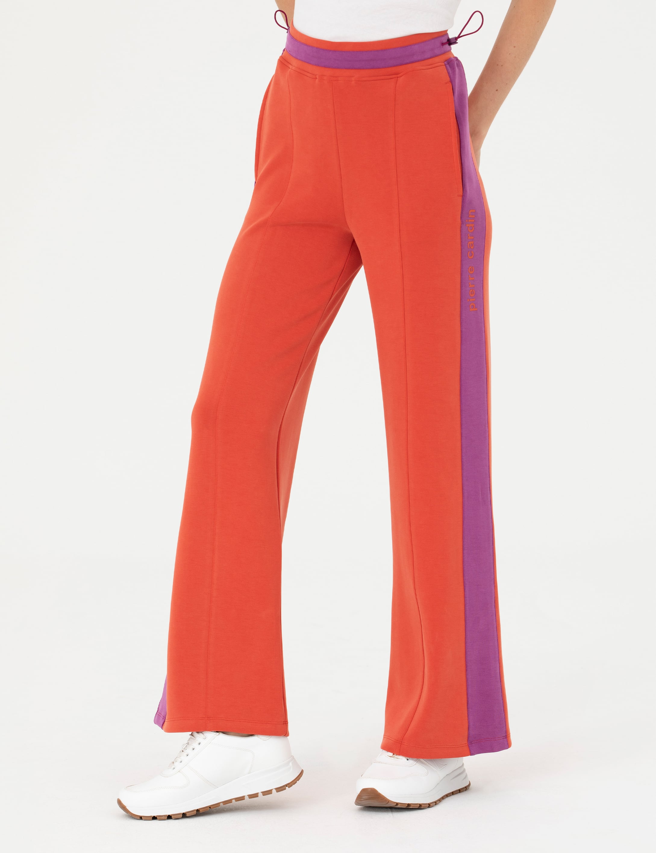 Kırmızı Flare Fit Eşofman Altı