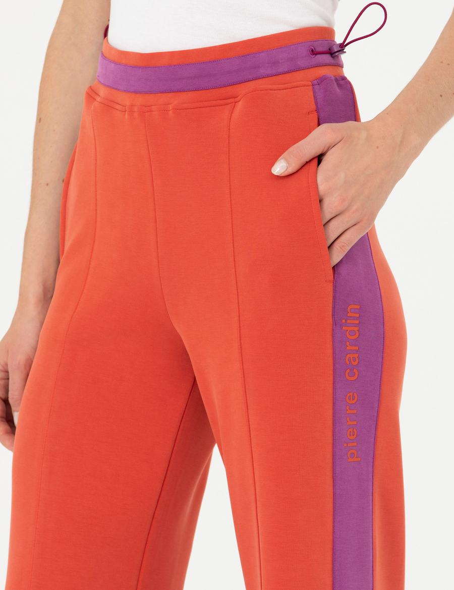 Kırmızı Flare Fit Eşofman Altı