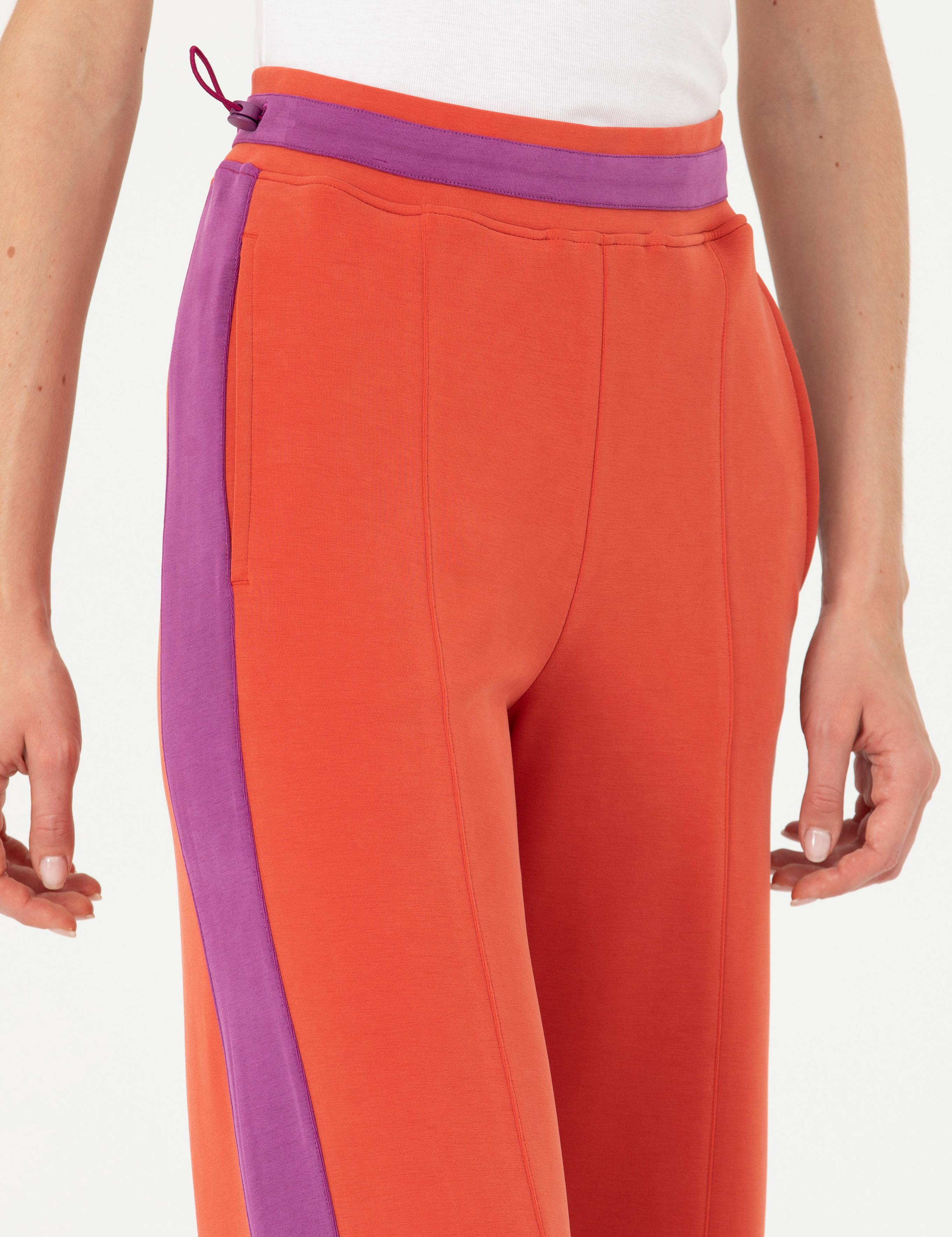 Kırmızı Flare Fit Eşofman Altı