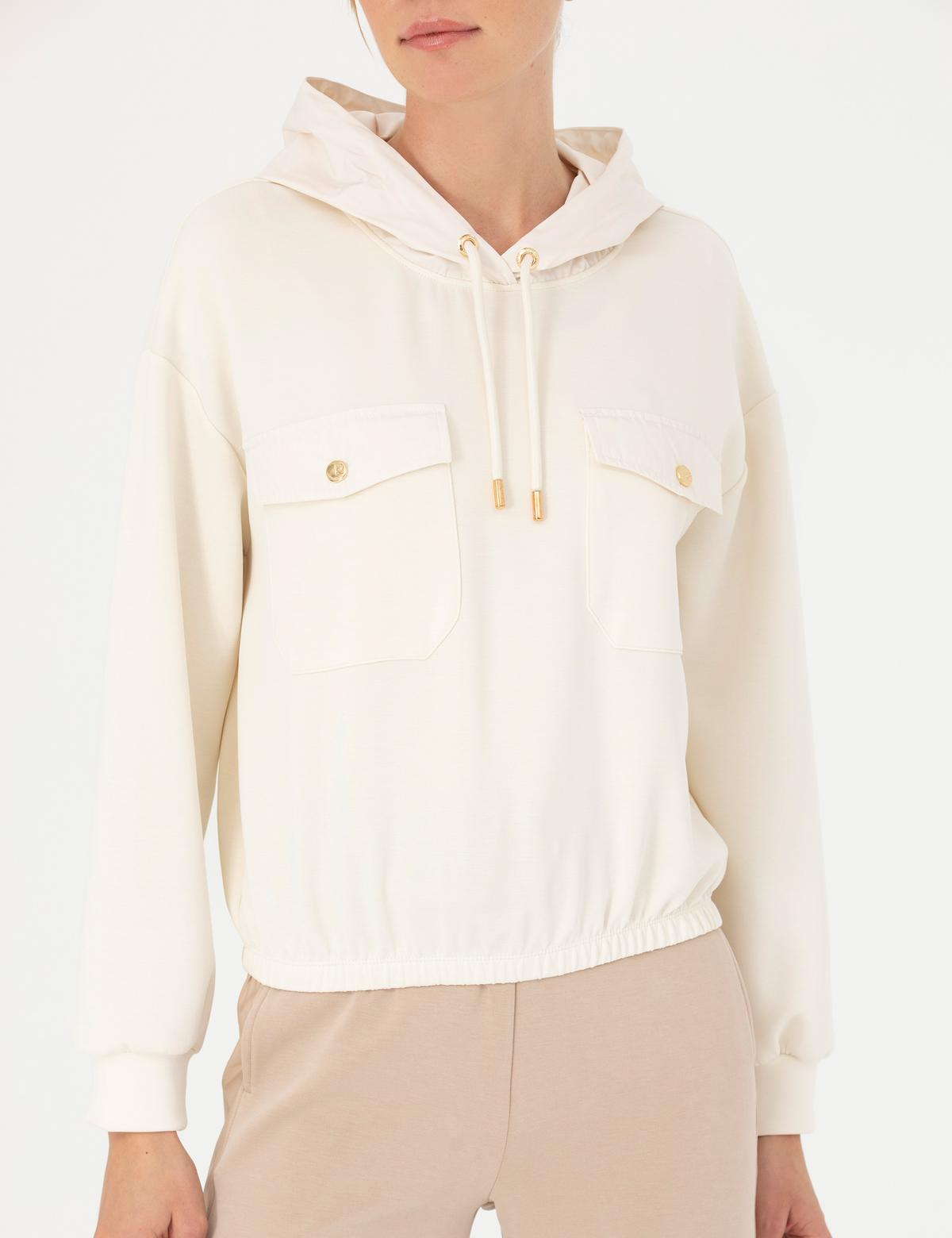 Krem Crop Top Sweatshirt - 50274233010