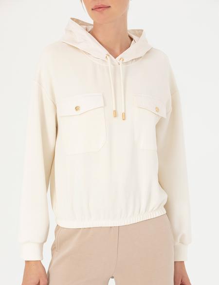 Krem Crop Top Sweatshirt - 50274233010