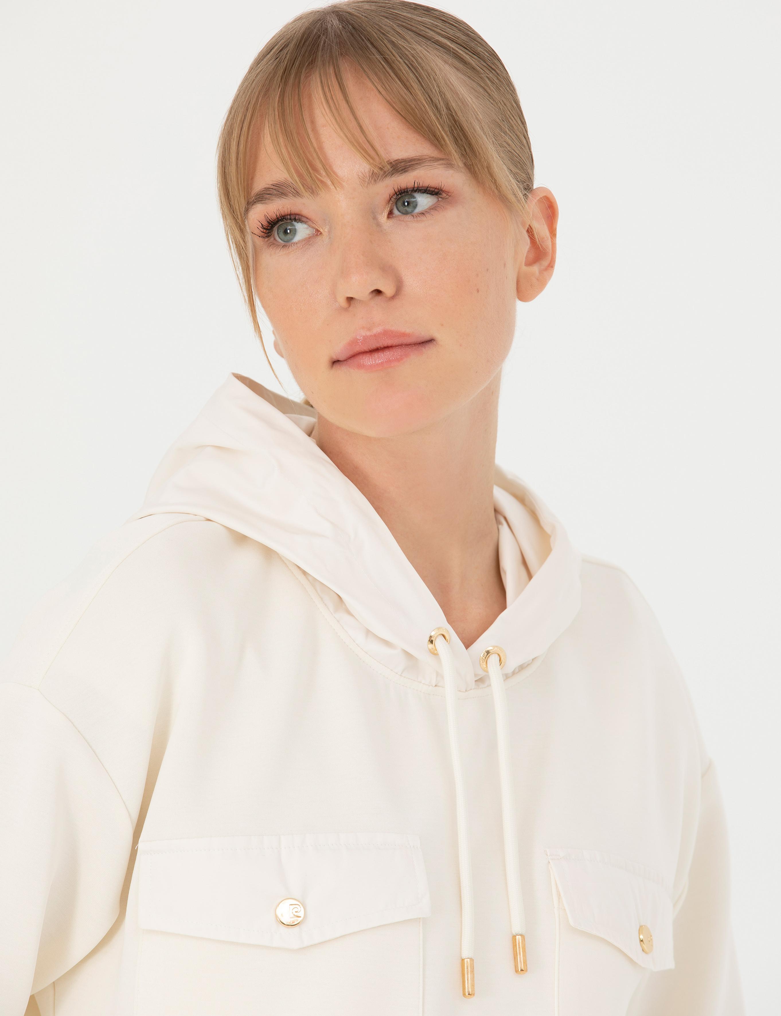 Krem Crop Top Sweatshirt