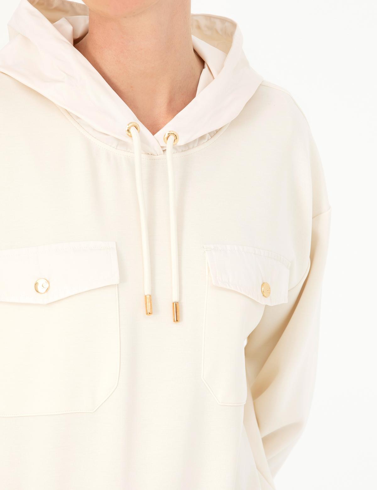 Krem Crop Top Sweatshirt - 50274233010