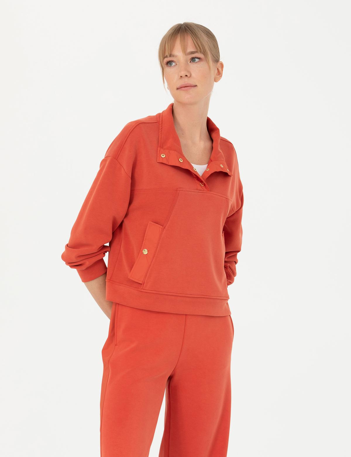 Kırmızı Comfort Fit Sweatshirt