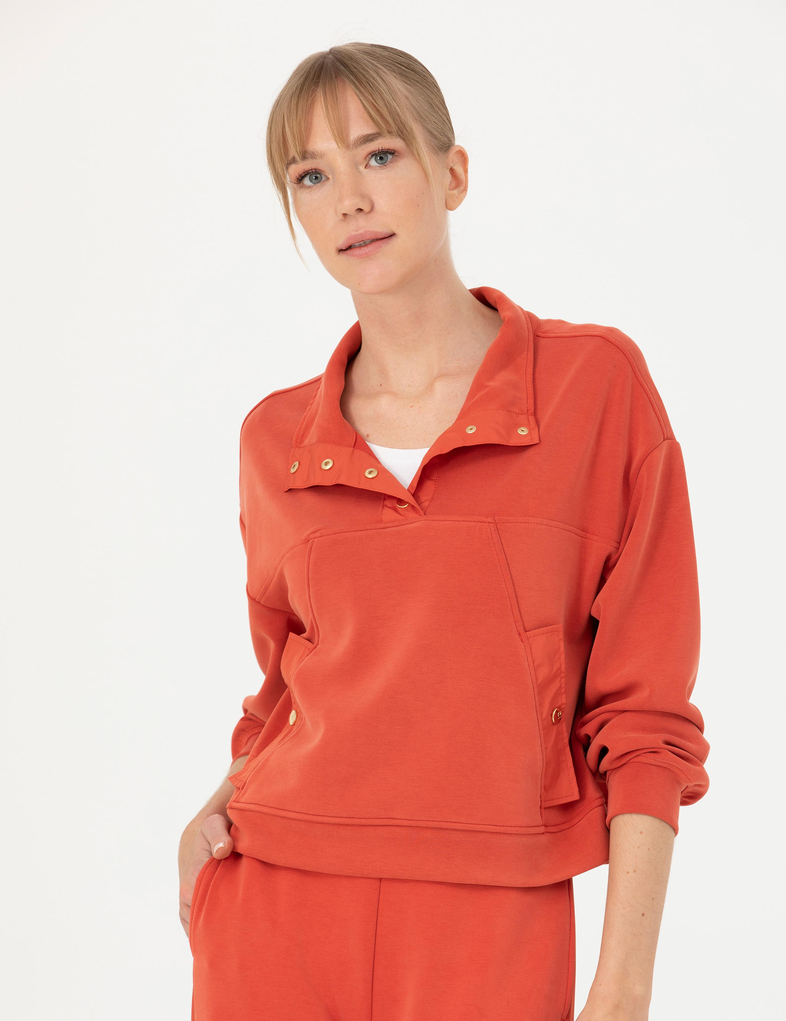 Kırmızı Comfort Fit Sweatshirt