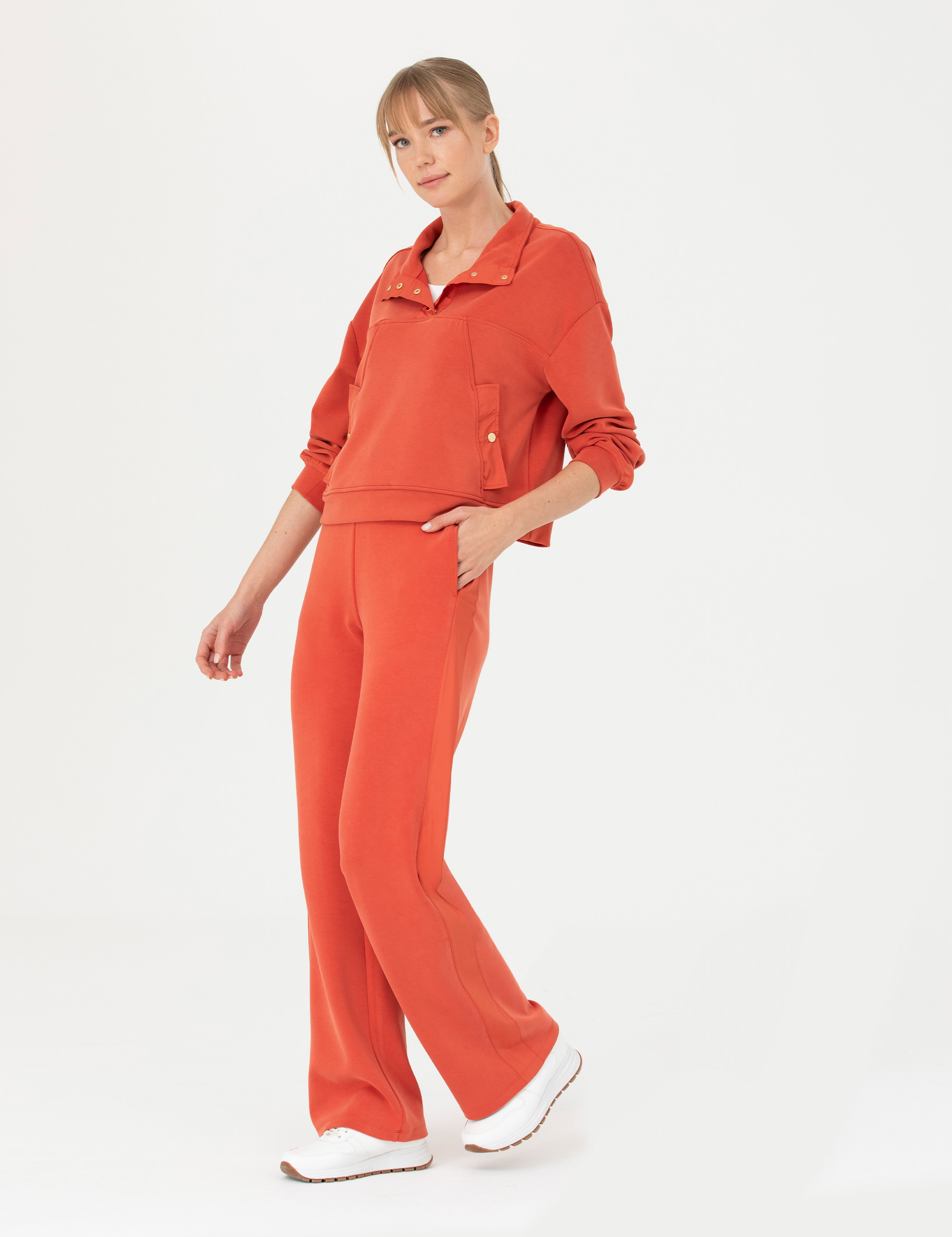 Kırmızı Loose Fit Eşofman Altı - Image 3