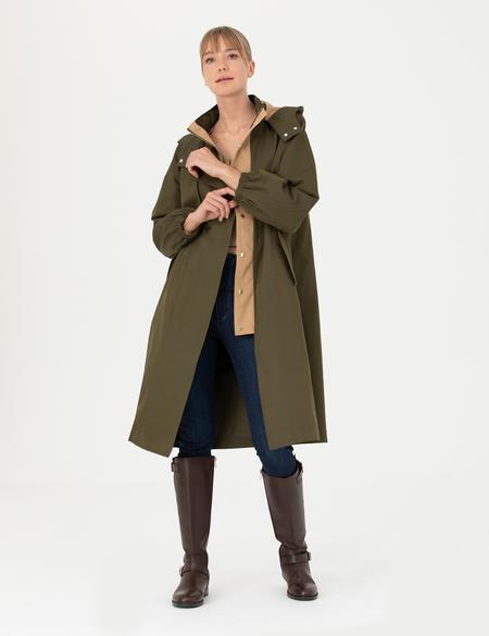 Haki Kapüşonlu Trençkot - 50272842011