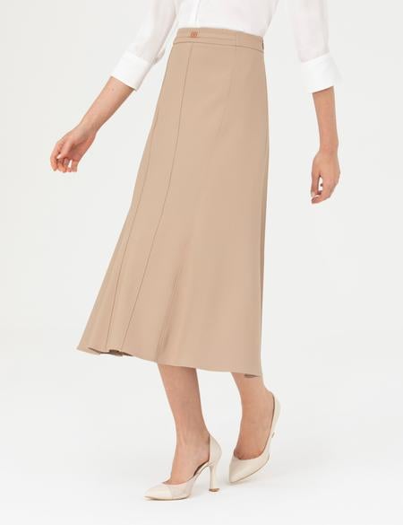 Bej Dokuma Etek - 50273765043