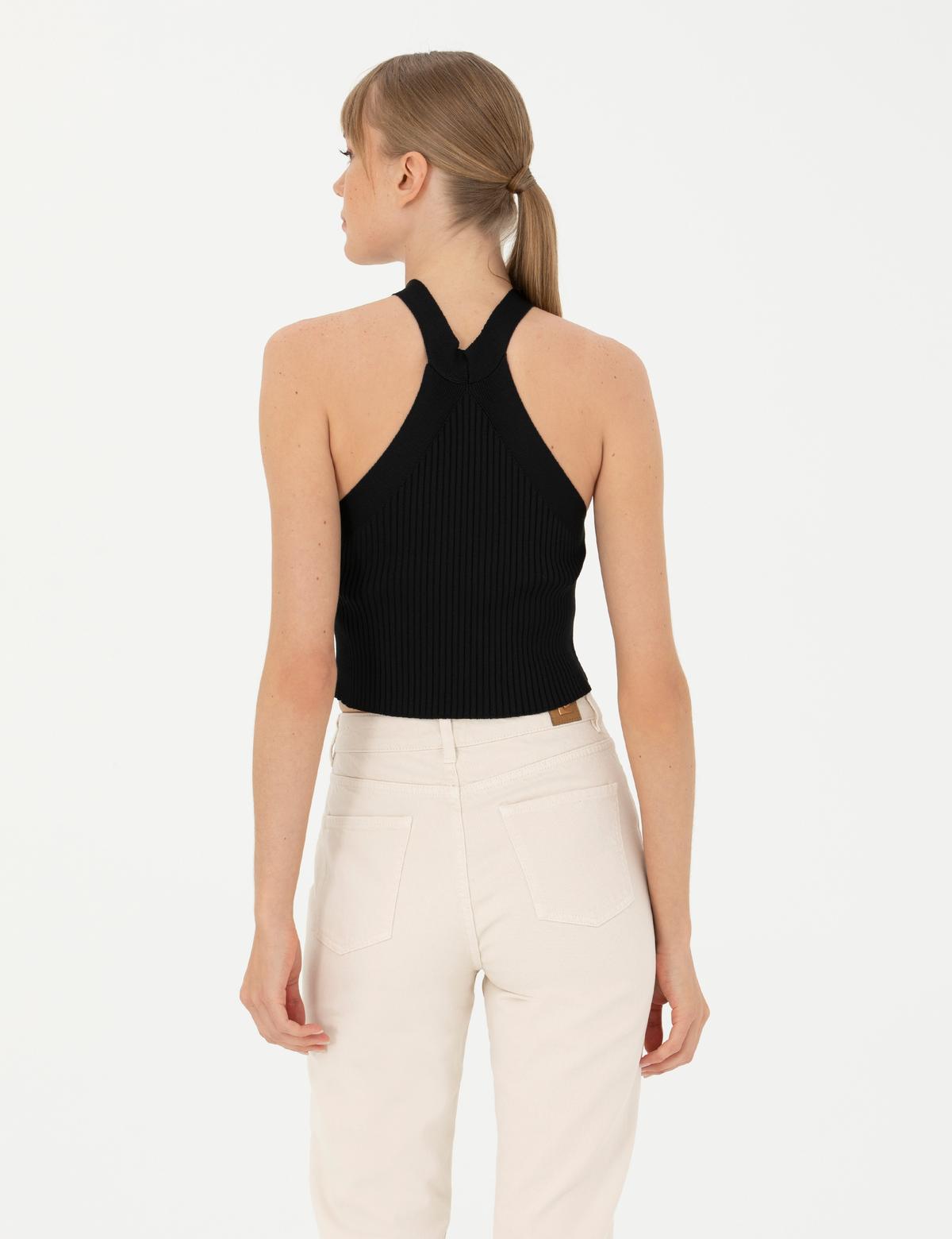 Siyah Triko Bluz - 50275774008