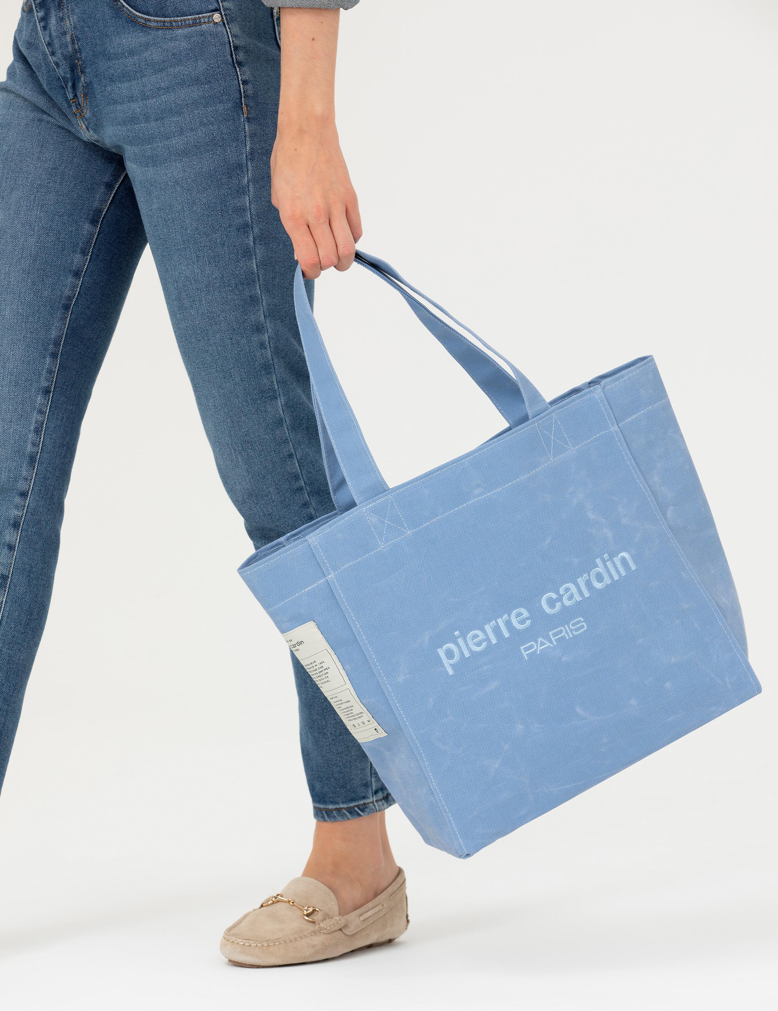 Mavi Kanvas Kol Çantası