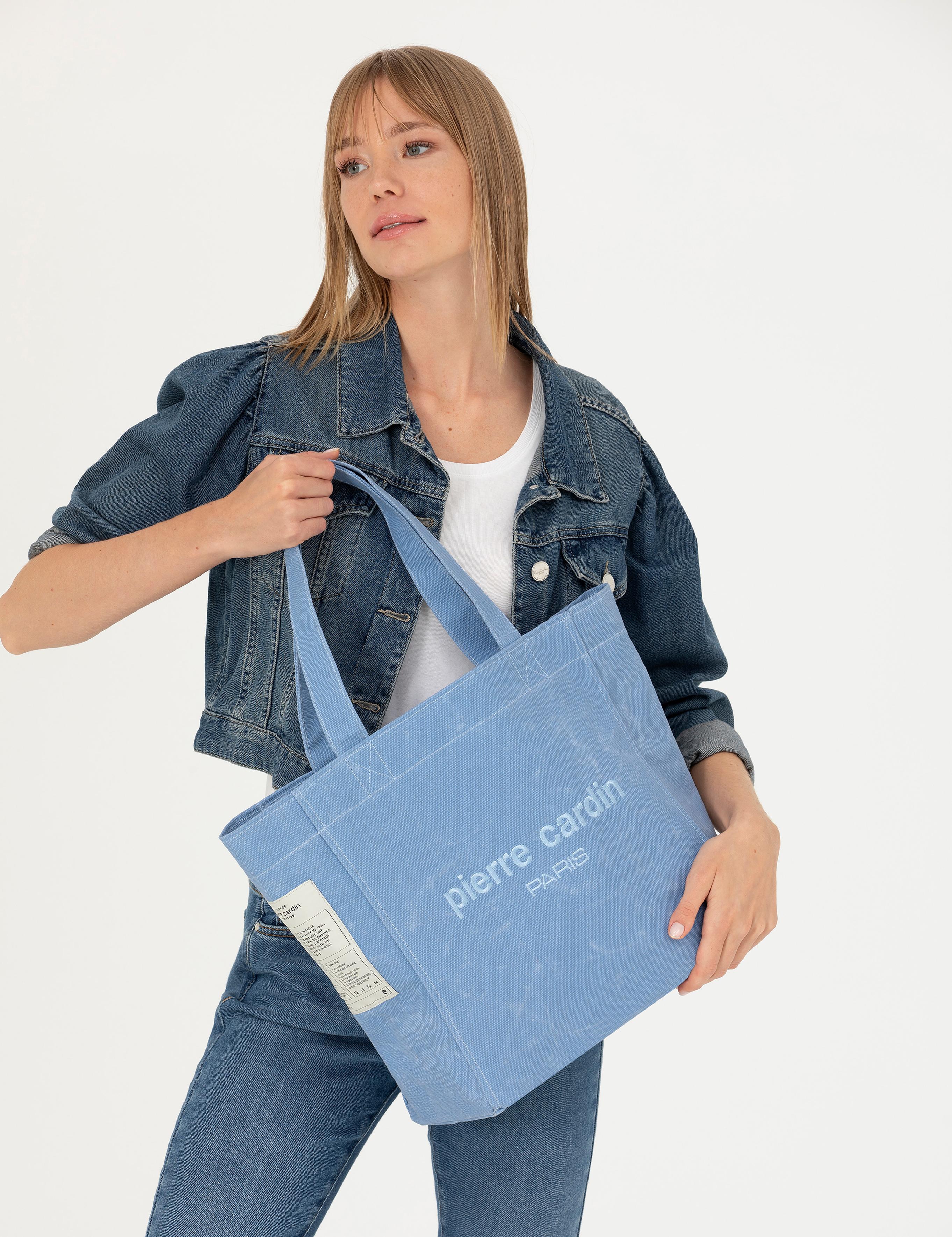 Mavi Kanvas Kol Çantası