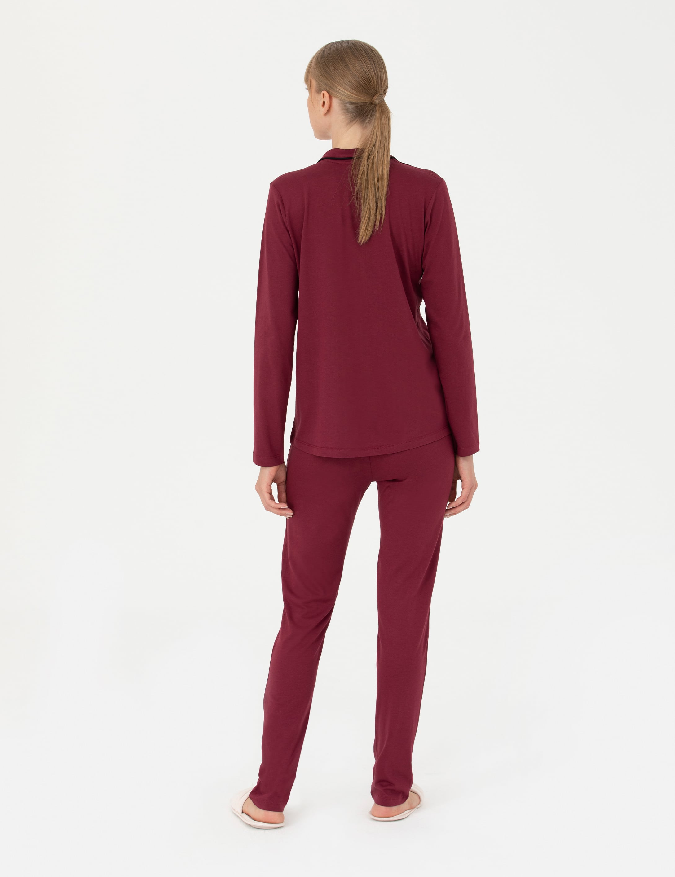 Bordo Pijama Takımı